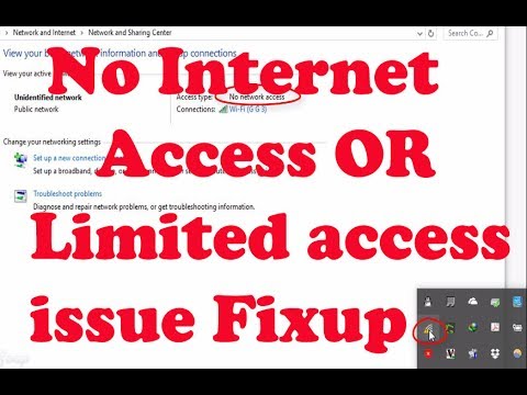 วิธี แก้ no internet access windows 7  2022  Window:How to fix yellow triangle on internet connection | Unidentified Network | No Internet Access