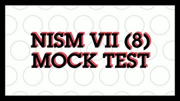 NISM 8 Mock Test