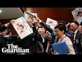Carrie lam step down hong kong leader heckled in legislative council