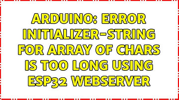 Arduino: Error initializer-string for array of chars is too long using ESP32 Webserver
