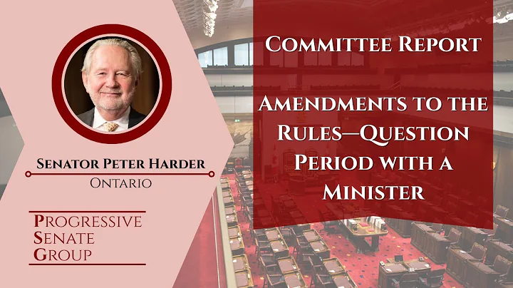 Senator Harder speaks to the first report of the Rules committee - November 27, 2025 (English feed)
