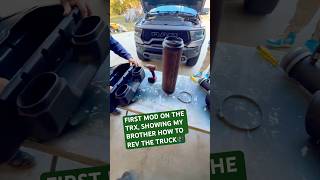 FIRST MOD ON THE TRX, SHOWING MY BROTHER HOW TO REV THE TRUCK🤷🏽♂️#trx #modified #supercharged #fy