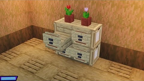 (Simple and Easy) How to build a Dresser in Minecraft.