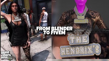 Making A Custom Iced Out Chain Set In GTA 5 RP (FiveM) | Blender 3D Modeling