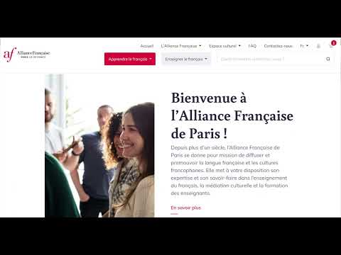 Présentation du nouveau site internet de l'Alliance Française de Paris