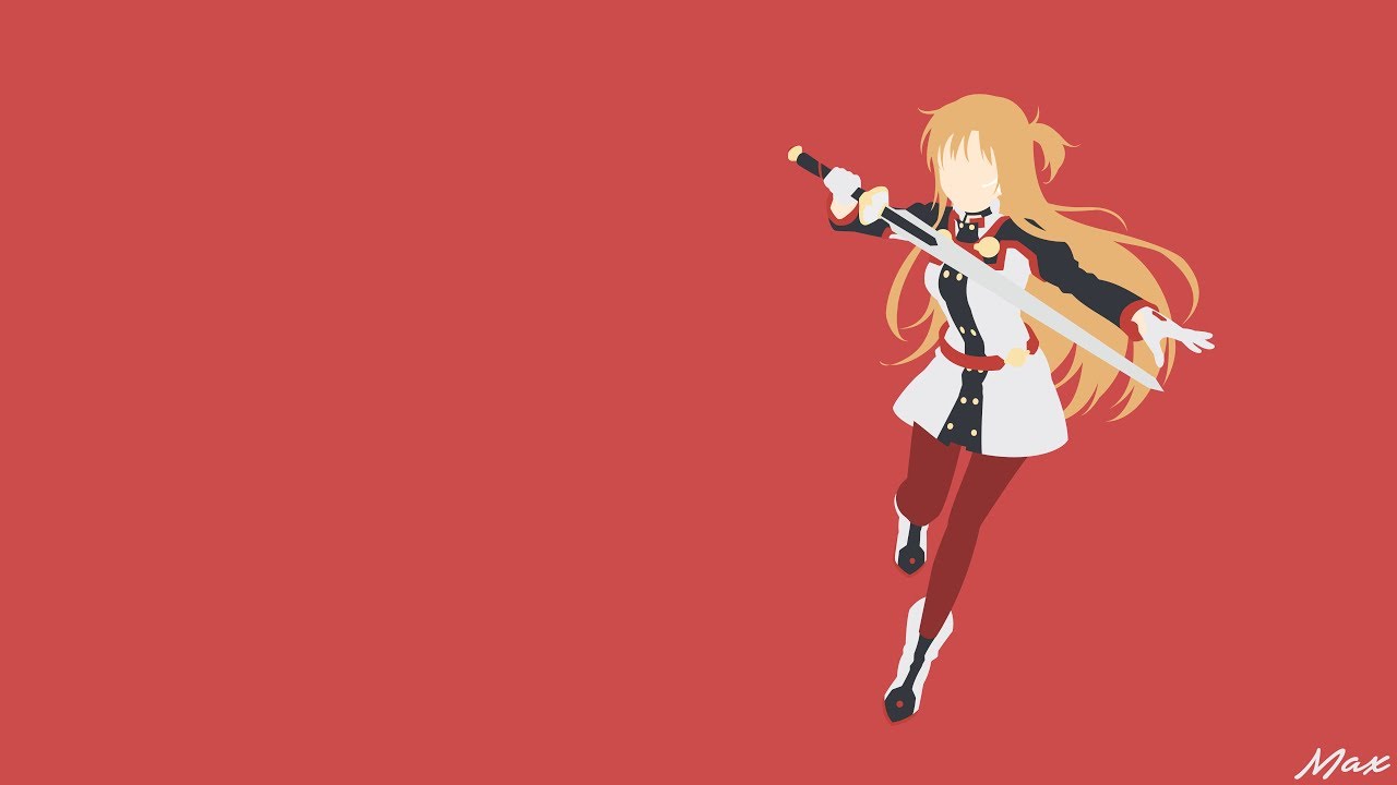 Asuna Sword Art Online Ordinal Scale Minimalist Wallpaper