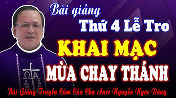 Thứ Tư Lễ Tro - Khai Mạc Mùa Chay Thánh - Ăn Chay Kiêng Thịt - Bài Giảng Cha Anre Nguyễn Ngọc Dũng