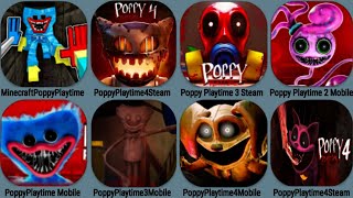 Poppy Playtime Minecraft, Poppy 4 Steam, Poppy3 Steam, Poppy 3 Mobile, Poppy2, Poppy, Roblox Poppy3