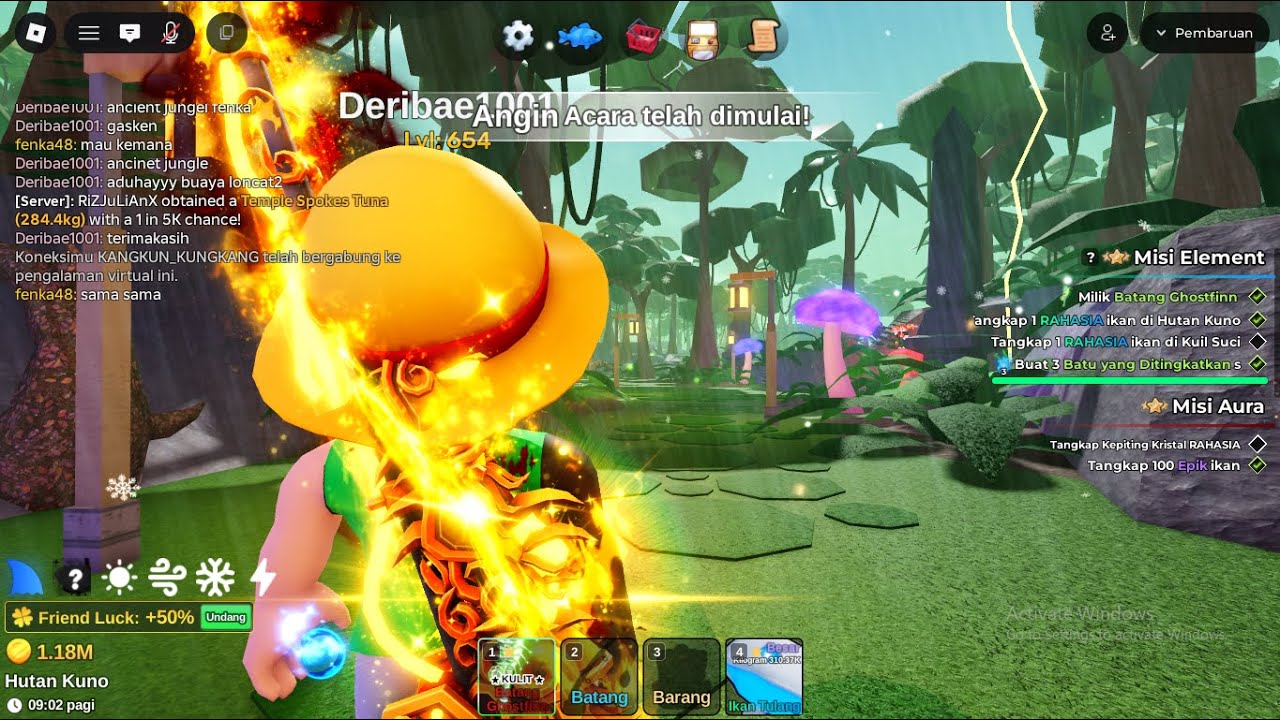 FISH IT ~ Meremehkan Ancinet jungle tidaklah patut!!! ~ Sabar only!!! 