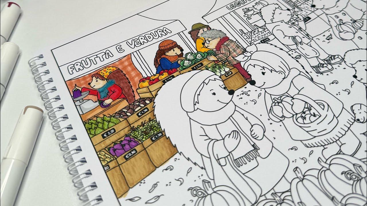 Coloriamo insieme 🦔 Beliart LIVE – L’autunno dei ricci “Il mercato” (parte 1)