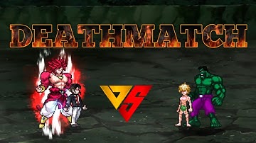 Limit Break Broly SSJ4 OP & DK Muzan V2 OP VS Adam Full Power OP & Hulk V2 OP in Jump Force Mugen