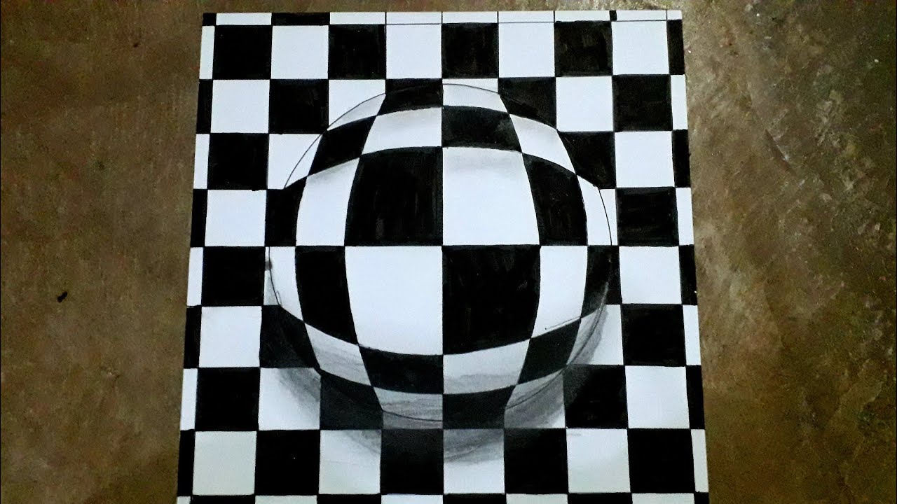 3d chess board drawing  Perspective art, Chess board, Mandala art