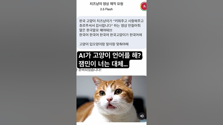 뭐지ㅋㅋㅋ 자꾸 영어로 하다가 한국어 했는데 입모양 안맞아서 맞춰달라니깐 뜬금 고양이 말로 나오는데ㅋㅋㅋ 잼민이 너 설마… 고양이어까지 습득한거야? #Cat #ai #gemini