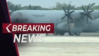 BREAKING NEWS  Kedatangan Pesawat C130J30 Super Hercules di Lanud Halim Jakarta