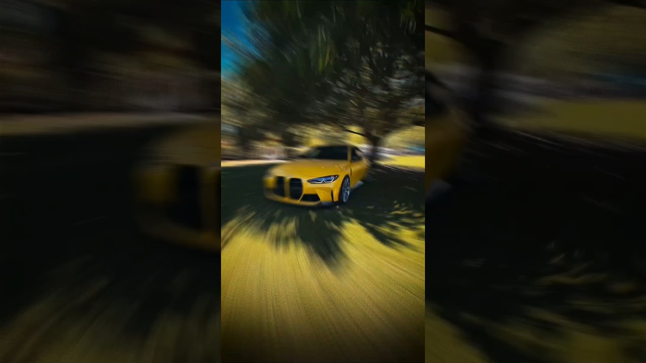 yellow bmw car edit 