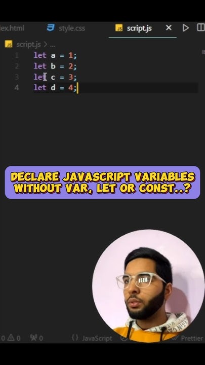 How To Declare JS Variables Without LET, VAR or CONST..? 🤔🔥 #javascript ...