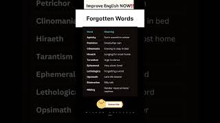 Words Forgotten By Everyone englishvocabulary englishlearning forgotten history