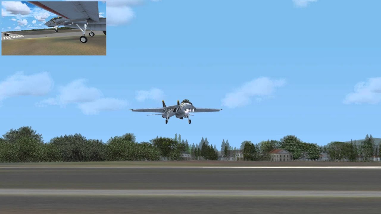 Aerosoft F-14X landing at Batajnica Air Base [LYBT]