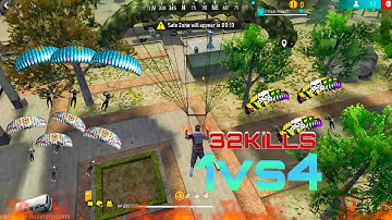32 KILLS || 99% Hadeshot 🎯 || Handcam 🎀 Smooth Rush Game Play 🎮 Garena Freefire In 📲