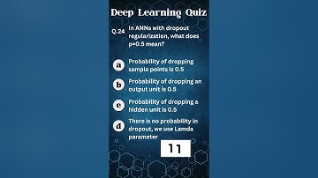 In ANNs with dropout regularization, what does p=0.5 mean?
