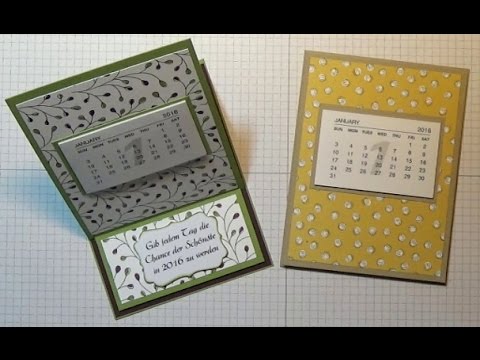 Anleitung Easelcard Kalender  mit stampin up YouTube
