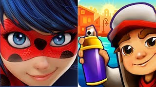 Miraculous Ladybug & Cat Noir vs Subway Surfers Best Running Games screenshot 5