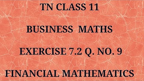 TN 11  Business maths chapter 7 exercise 7.2 question number 9