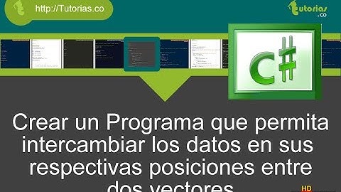 arrays -- visualStudio c#(intercambiar vectores)