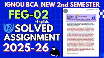 FEG-02 SOLVED ASSIGNMENT 2025-26 | IGNOU BCA_NEW 1ST SEMESTER SOLVED ASSIGNMENT 2025-26 @IGNOUHUBx