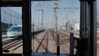 JR西日本　223系新快速前面展望　大阪駅ー京都駅　2021/5（4K UHD 60fps）