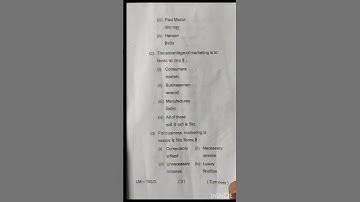 B.com 5th Semester | Principal of Marketing | 2023