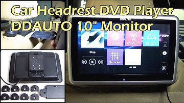 Car Headrest DVD Player - DDAUTO 10" Monitor w/ Touchscreen