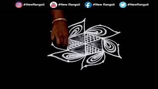 Simple Beautiful Rangoli Latest Rangoli 5*3 | Best Easy Rangoli New Simple Rangoli | Pakka Rangoli