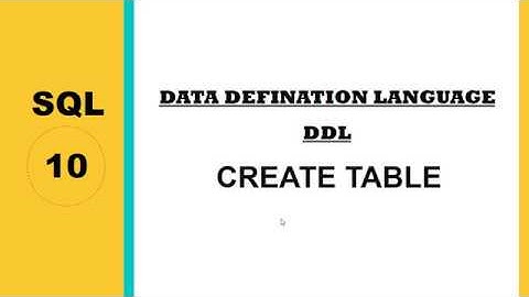 10 - CREATE TABLE IN ORACLE انشاء جدول في اوركل
