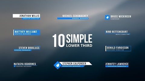 Simple Lower Thirds | After Effects Template