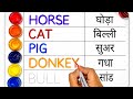 जानवरों के नाम हिंदी और English में सीखें | Animal Names Phonics Song & Nursery Rhyme for Kids ||