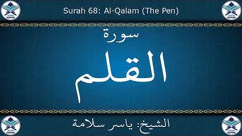 القرآن الكريم بصوت ياسر سلامة - سورة القلم