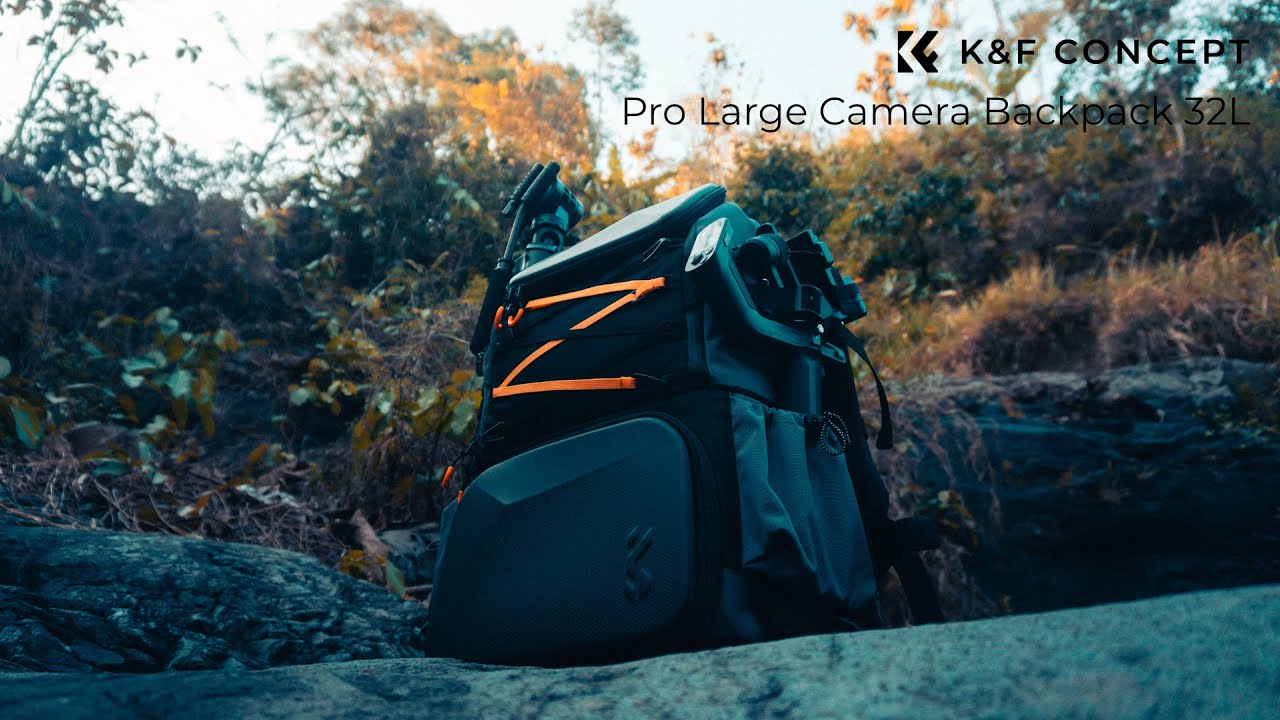 CROSS THE JUNGLE  K&F CONCEPT Pro Large Camera Backpack 2 in 1 DSLR SLR  Camera Bag Shoulder Bag 32L 