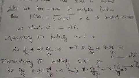 A condition for analytic function to be constant