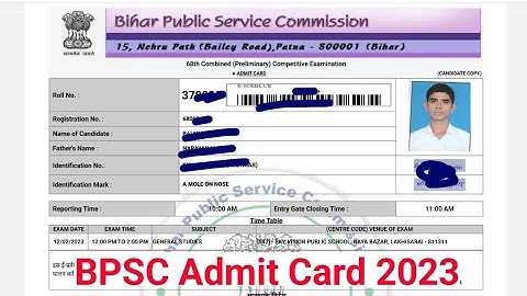 BPSC 68th Admit Card 2023 Download Link Out | BPSC PT Admit Card Download Kaise Karen | Hall Ticket