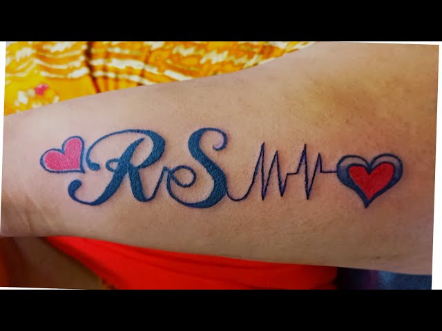 different RN ,RS, AM, R, P,beautiful letters mehndi tattoo 😍 design by  sakshi - YouTube