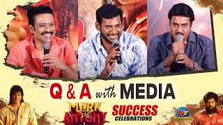 Q & A with Media | Mark Antony Success Celebrations | Vishal, Abhinaya | @NTVENT