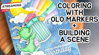 MAGICAL BIRTHDAY SCENE Card with Olo Markers (Weekly Friday Live)