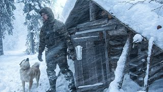 I SPENT THE NIGHT IN A LOG CABIN DURING A SNOWSTORM