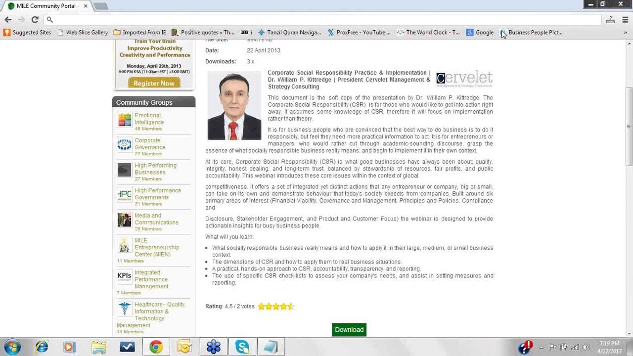 Leadership Development | Corporate Social Responsibility Practice and Implementation | MILE Webinar