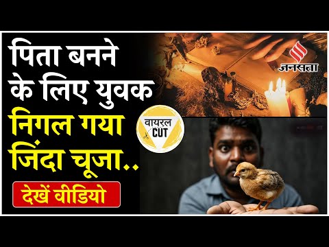 Viral Video : संतान की चाह में जिंदा चूजा निगल गया एक शख्स...