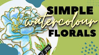 Simple Watercolour Florals - Card Making Technique! @LouCollins