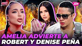 Amelia Alcántara issues a warning to Denise Peña and Robert Sánchez not to embarrass themselves.