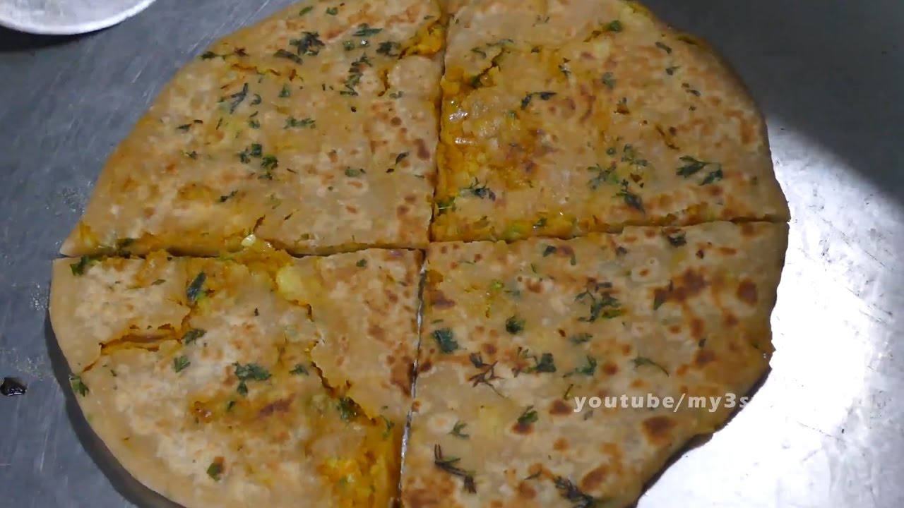 How to Make Dhaba Style Aloo Paratha street food | STREET FOOD
