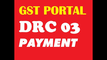 DRC 03 PAYMENT ONLINE || How to file DRC03 On GST portal | HOW TO FILE FORM DRC 03 ONLINE